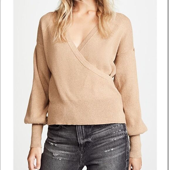 Fred & Sibel Crossover Sweater XS Camel - Picture 1 of 16